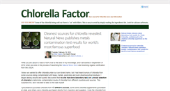 Desktop Screenshot of chlorellafactor.com